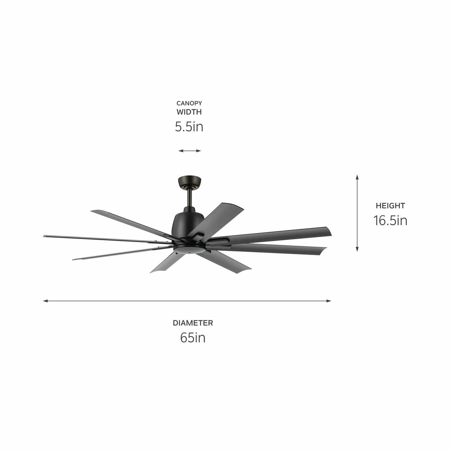 Breda 65"Ceiling Fan Satin Black Exterior Fans special offers