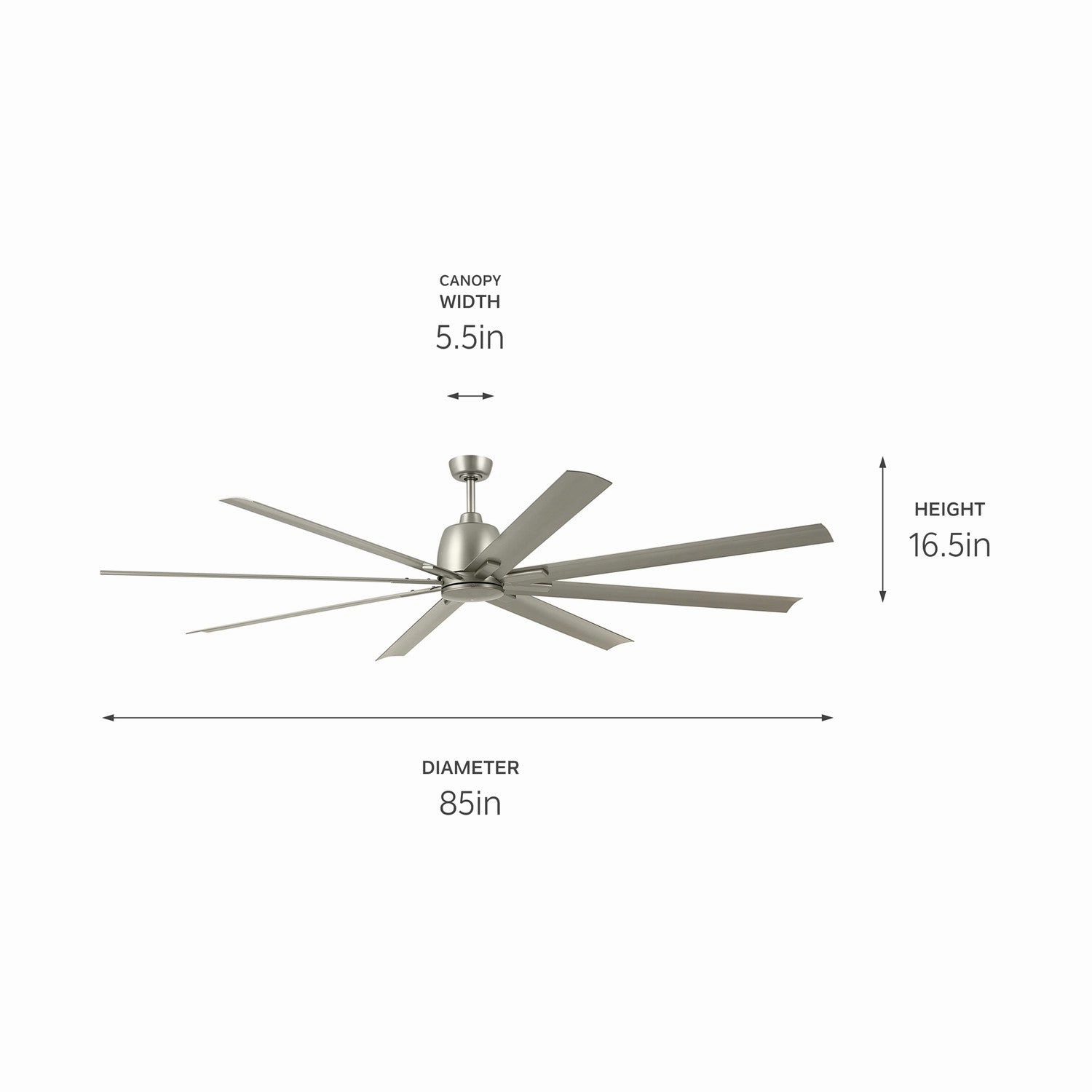 Breda 84"Ceiling Fan Brushed Nickel Large Ceiling Fans online store