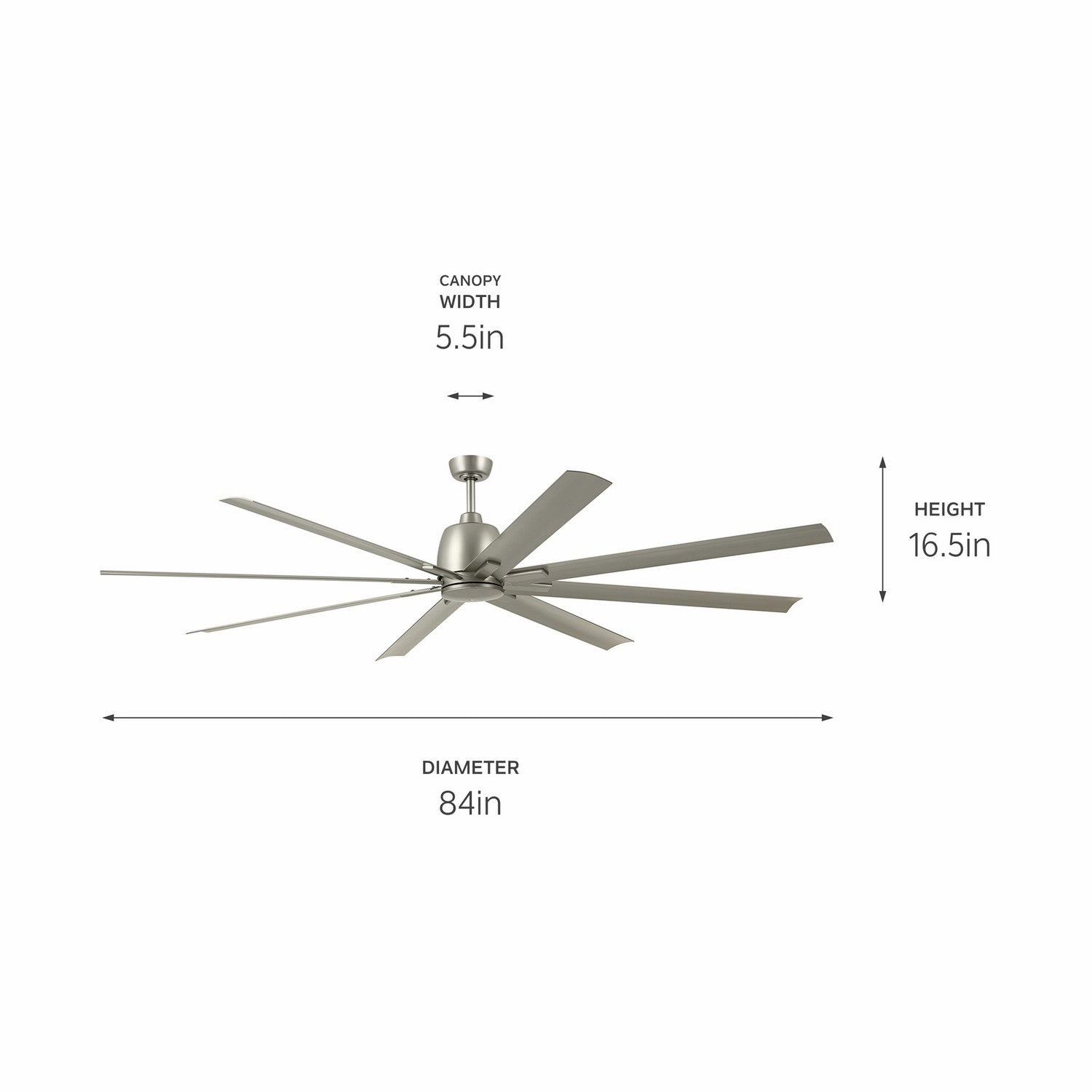 Breda 84"Ceiling Fan Brushed Nickel Large Ceiling Fans online store