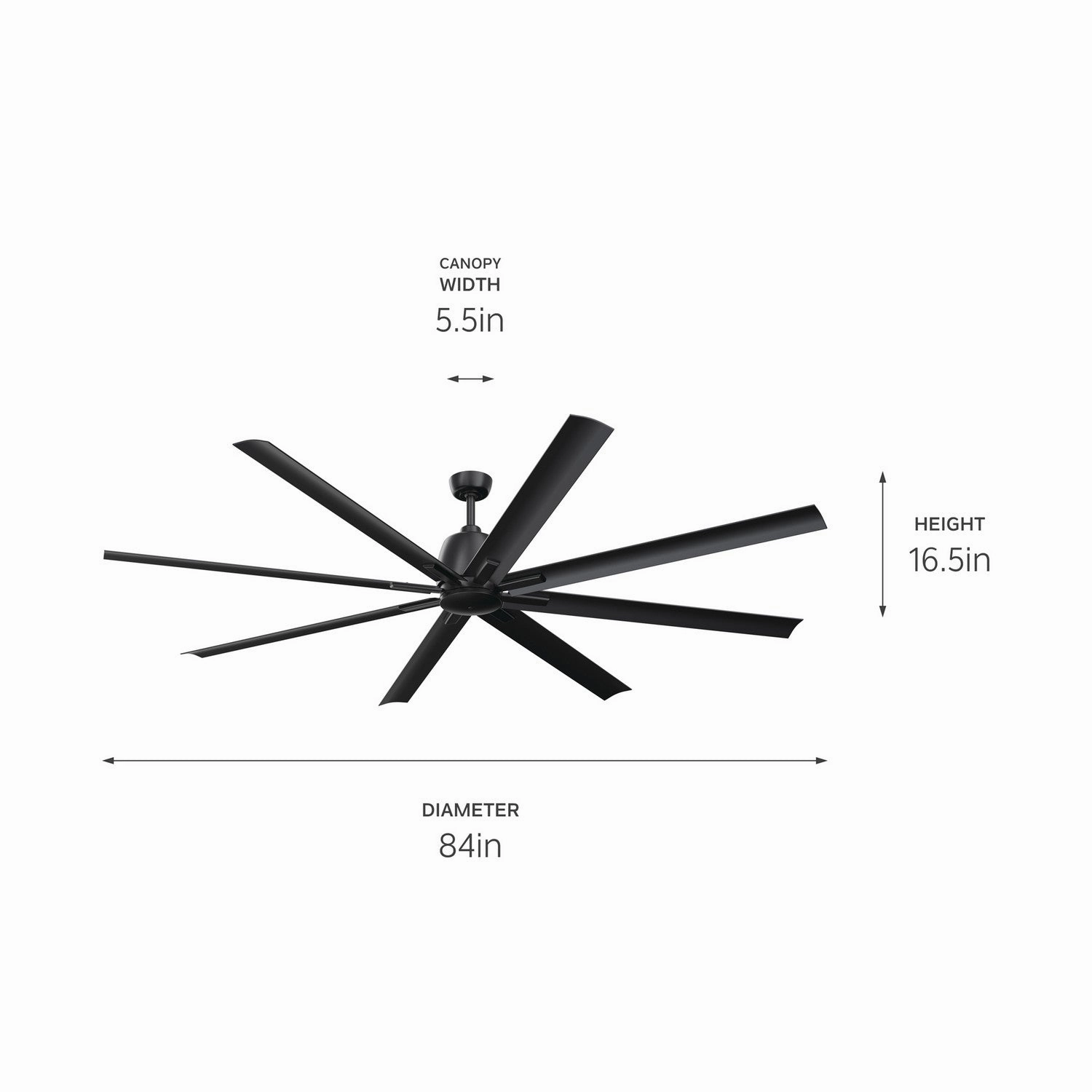 Breda 84"Ceiling Fan Satin Black Large Ceiling Fans online store