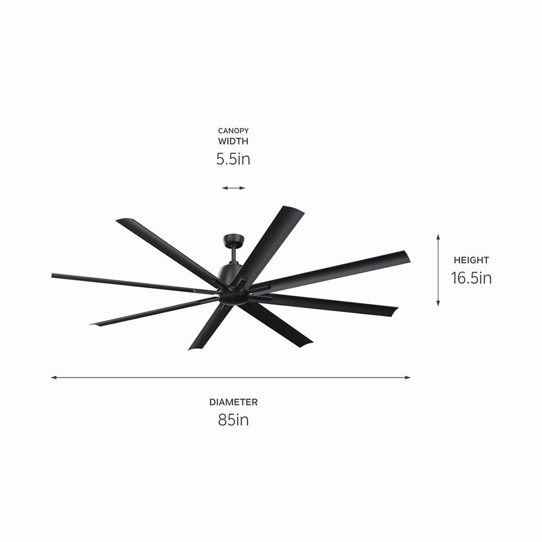 Breda 84"Ceiling Fan Satin Black Large Ceiling Fans online store