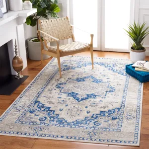 Brentwood Machine Made Area Rug, Ivory / Blue Traditional Style Easy Care Area Rugs weekend promo