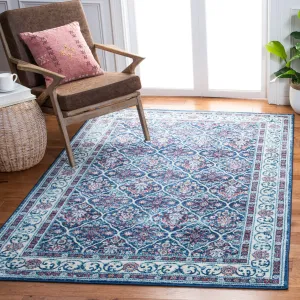 Brentwood Machine Made Area Rug, Navy / Red Traditional Style Easy Care Area Rugs weekend promo