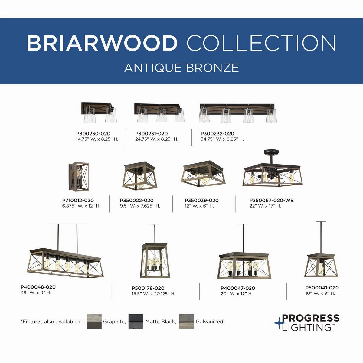 Briarwood 22"Ceiling Fan Antique Bronze Fandeliers at discount prices