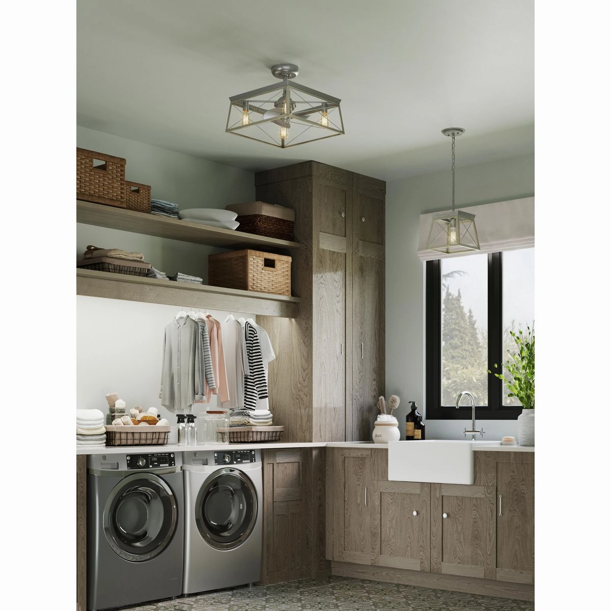Briarwood 22"Ceiling Fan Galvanized Fandeliers at discount prices