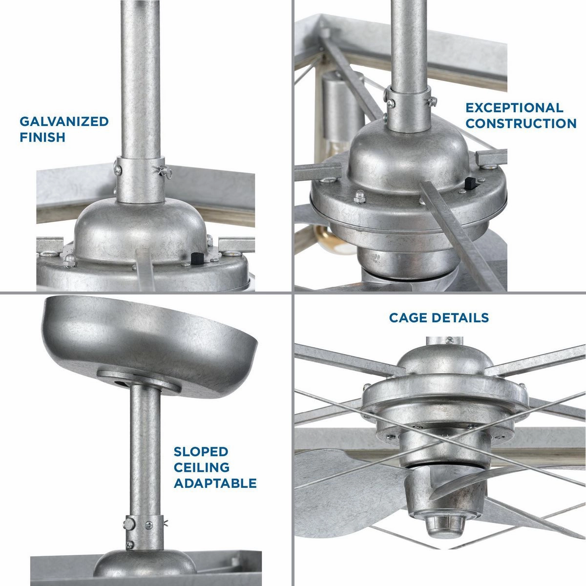 Briarwood 22"Ceiling Fan Galvanized Fandeliers at discount prices
