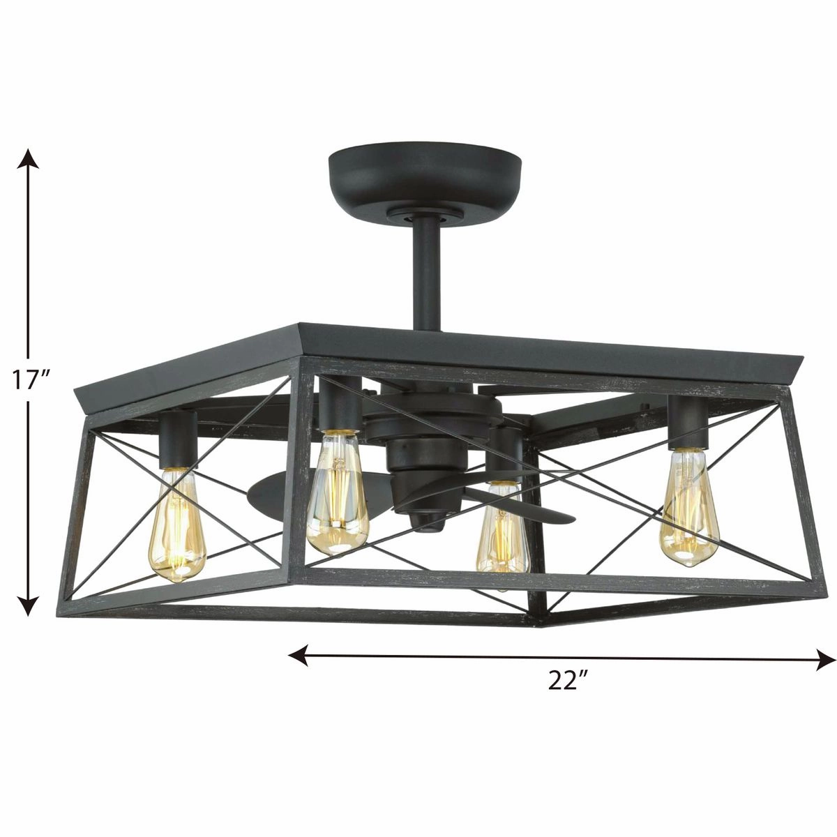 Briarwood 22"Ceiling Fan Matte Black Fandeliers at discount prices