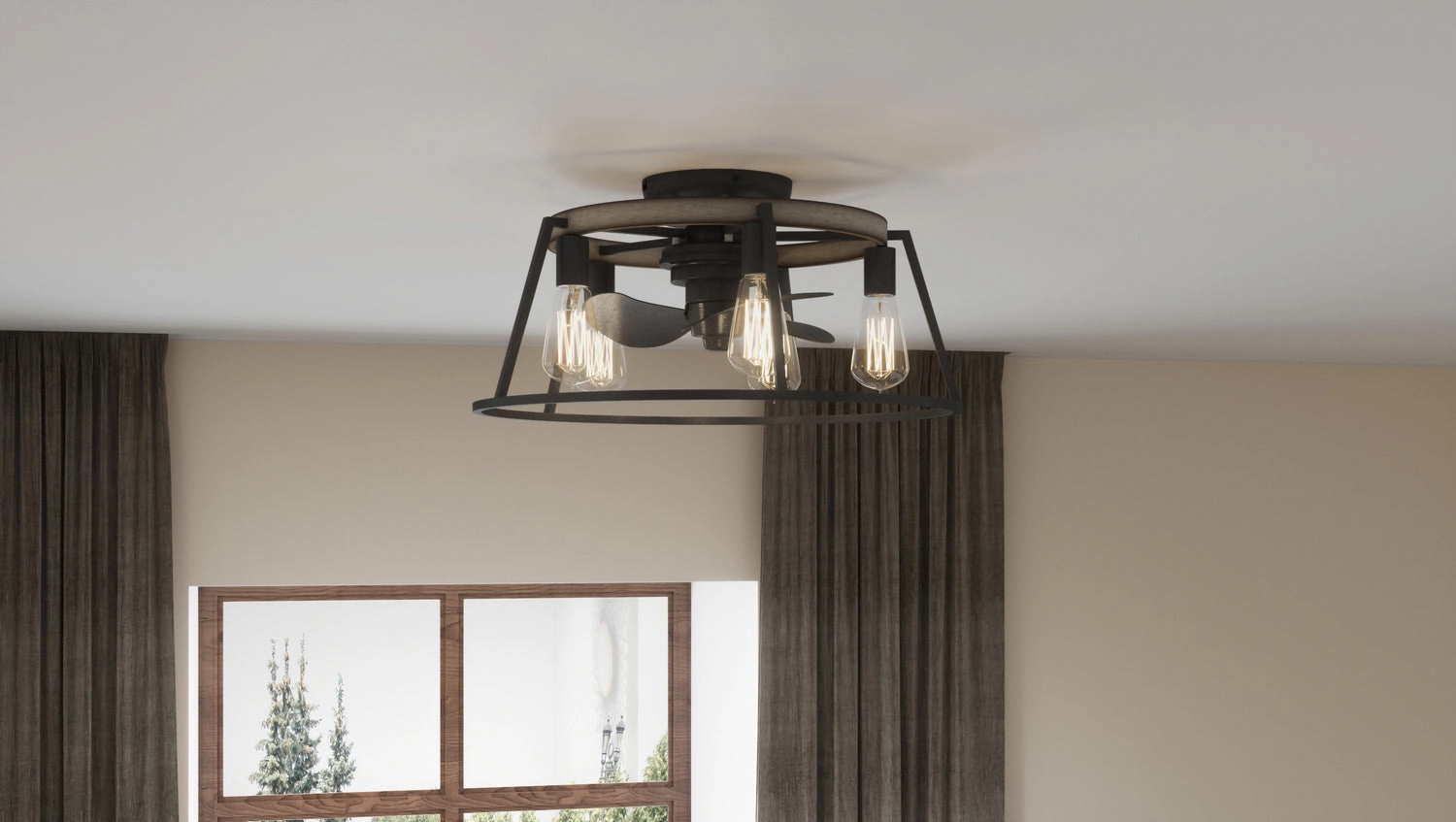 Brockton Five Light Fandelier Grey Ash Fandeliers at discount prices