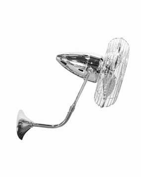 Bruna Parede 19"Ceiling Fan Polished Chrome Wall Fans Cooling Combo