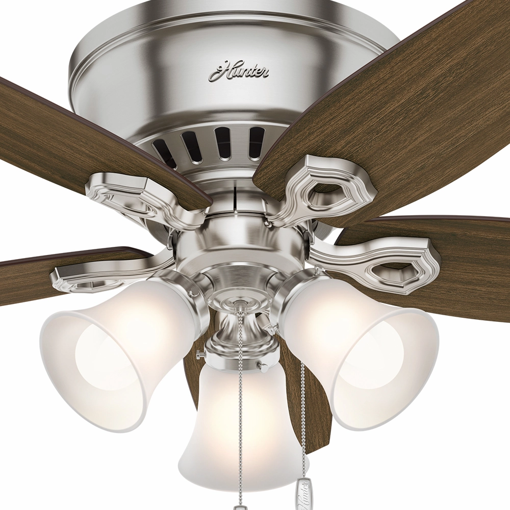 Builder 42"Ceiling Fan Brushed Nickel Huggers flush mount fans deals