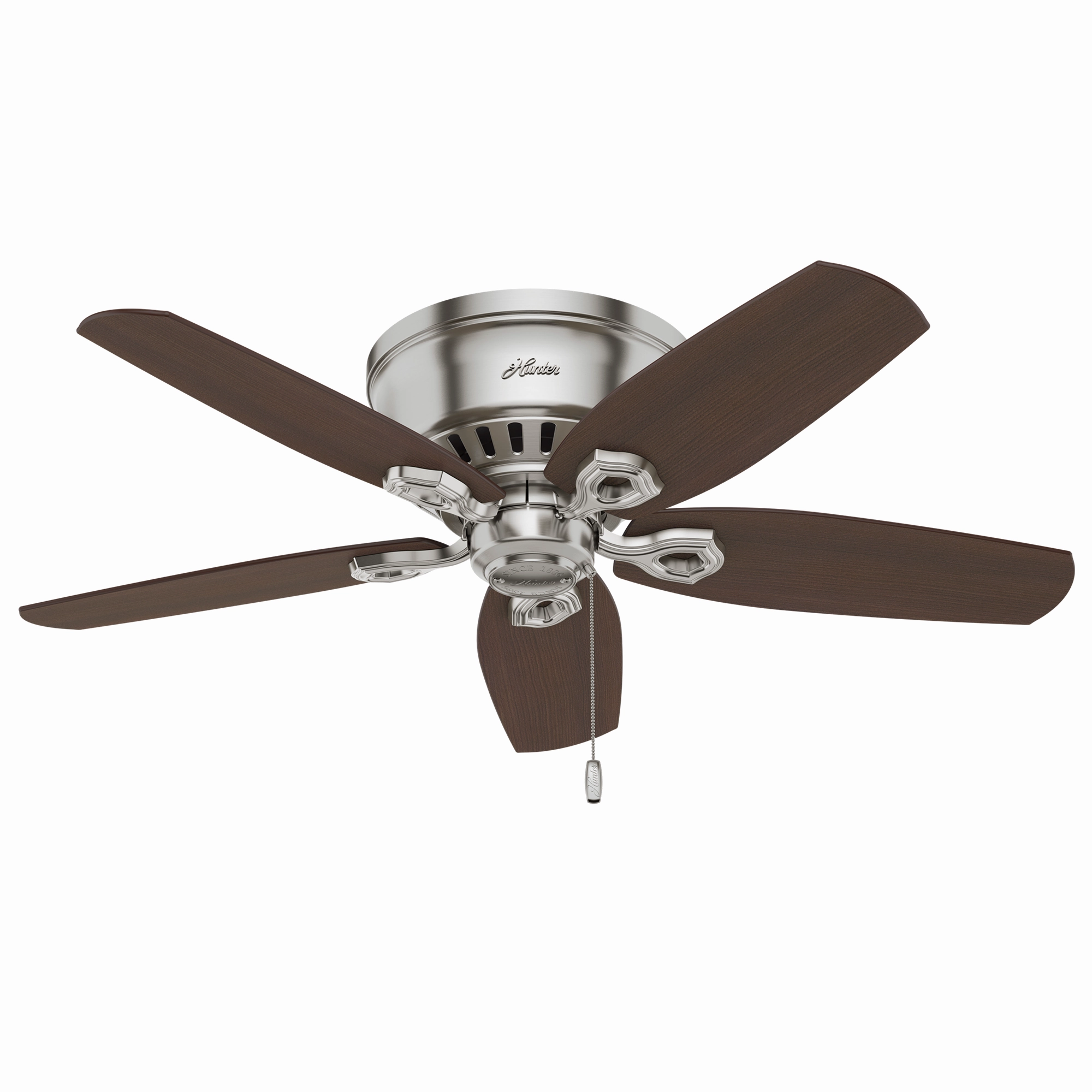 Builder 42"Ceiling Fan Brushed Nickel Huggers flush mount fans deals
