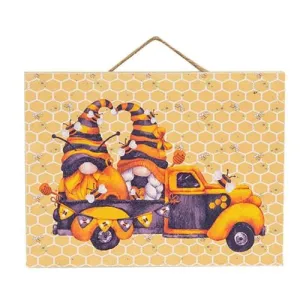 *Bumblebee Gnomes in Truck Hanging Sign Cheap Holiday Home Decor