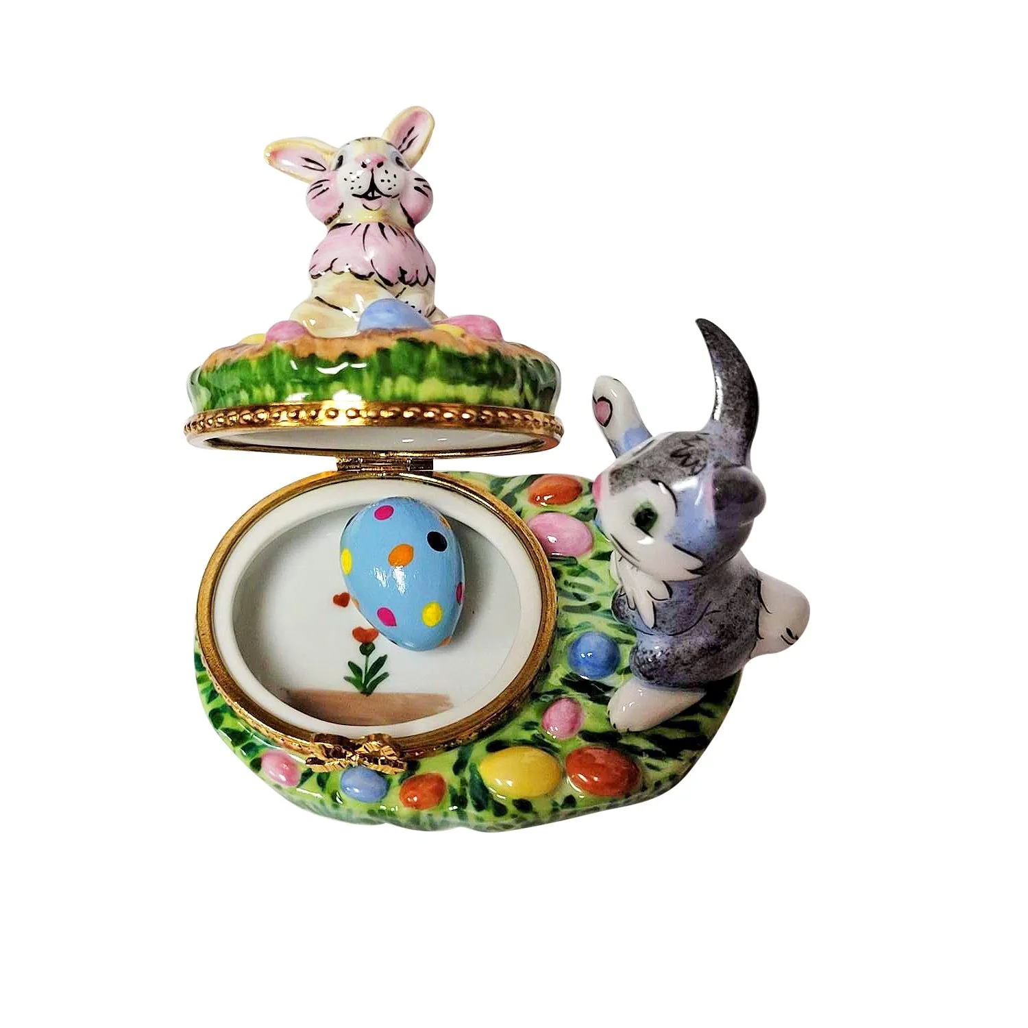 Bunnies with Easter Eggs Limoges Limoges Boxes collectors shop