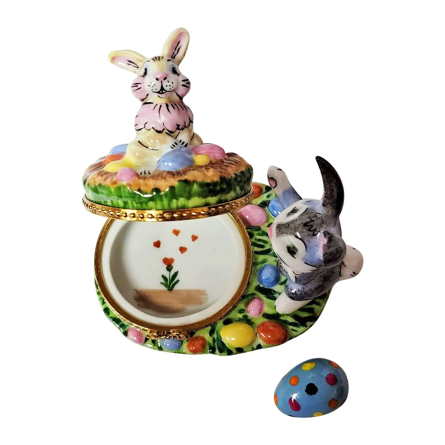 Bunnies with Easter Eggs Limoges Limoges Boxes collectors shop