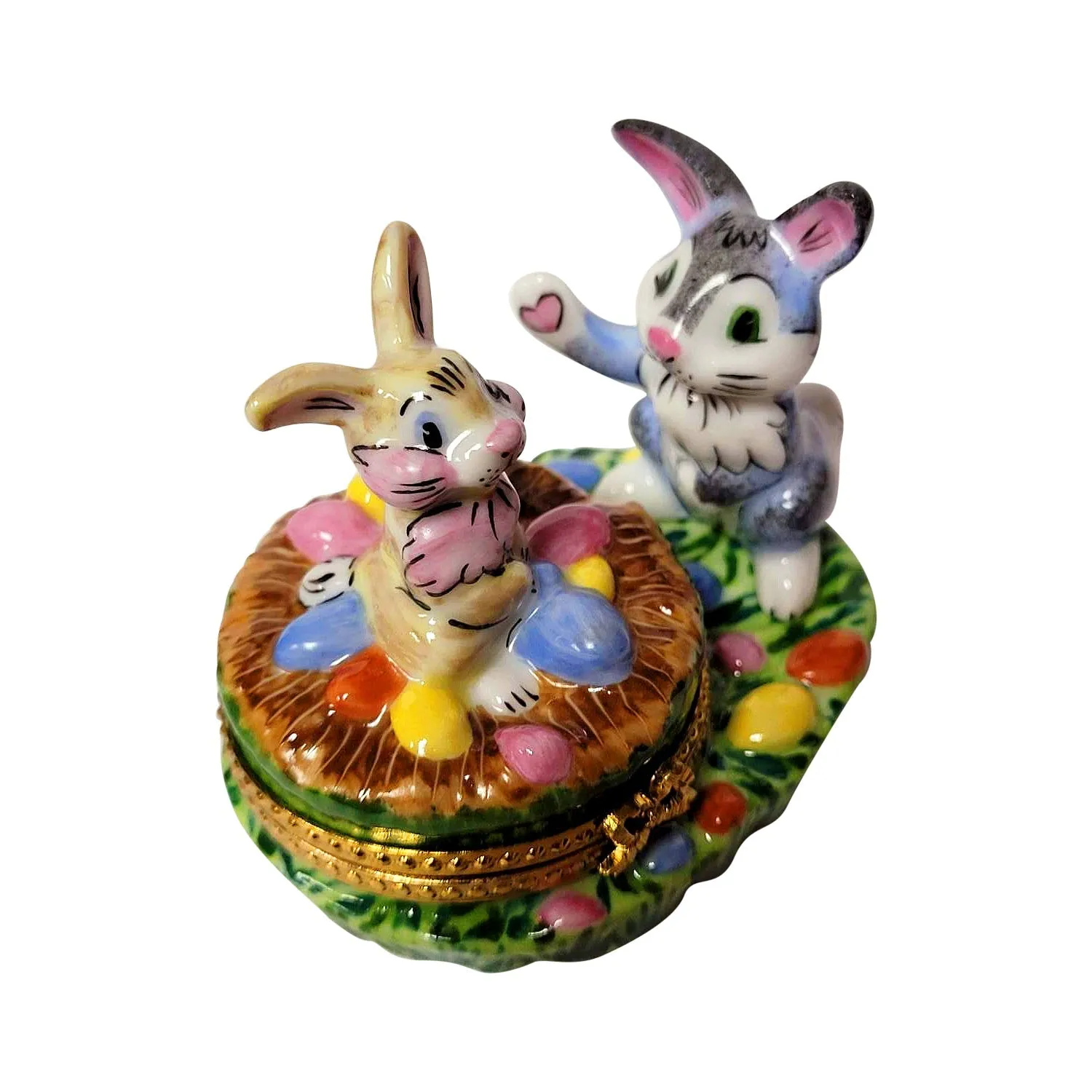 Bunnies with Easter Eggs Limoges Limoges Boxes collectors shop