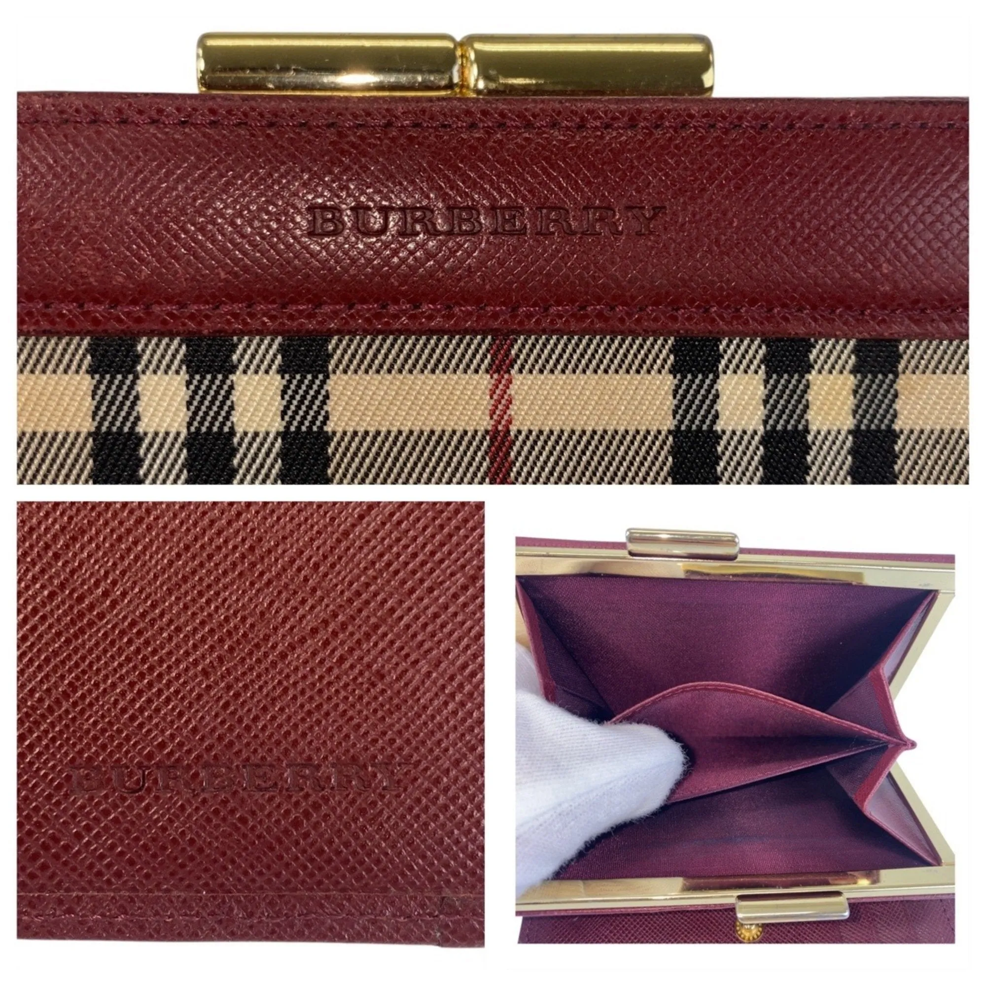 Burberry  Canvas Leather Wallet (Bi-Fold) (Pre-Owned)