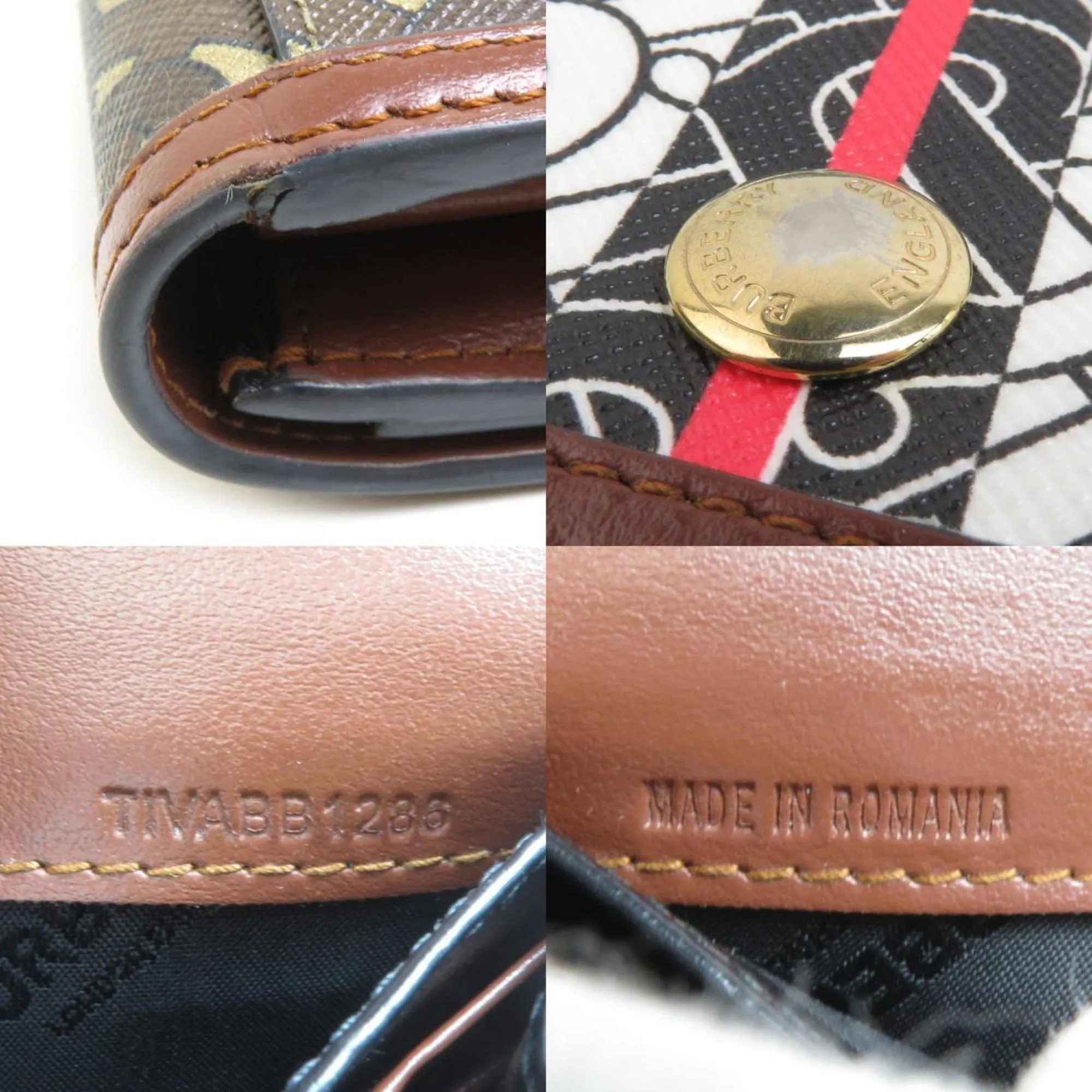 Burberry  Coated Canvas Long Wallet (Bi-Fold) (Pre-Owned)