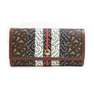 Burberry  Coated Canvas Long Wallet (Bi-Fold) (Pre-Owned)