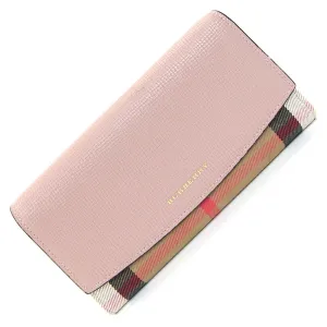 Burberry Leather Canvas Long Wallet (Bi-Fold) (Pre-Owned)