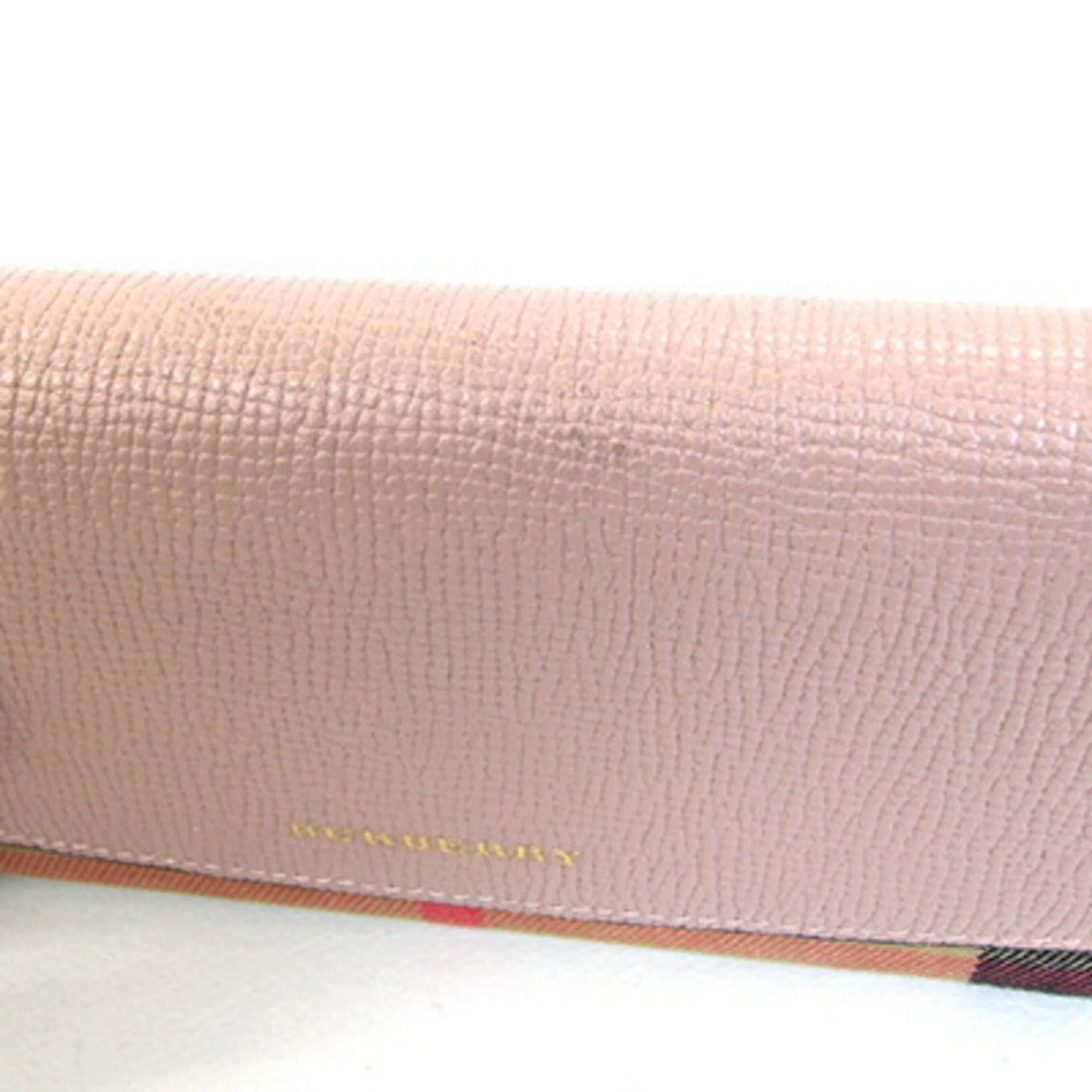 Burberry Leather Canvas Long Wallet (Bi-Fold) (Pre-Owned)