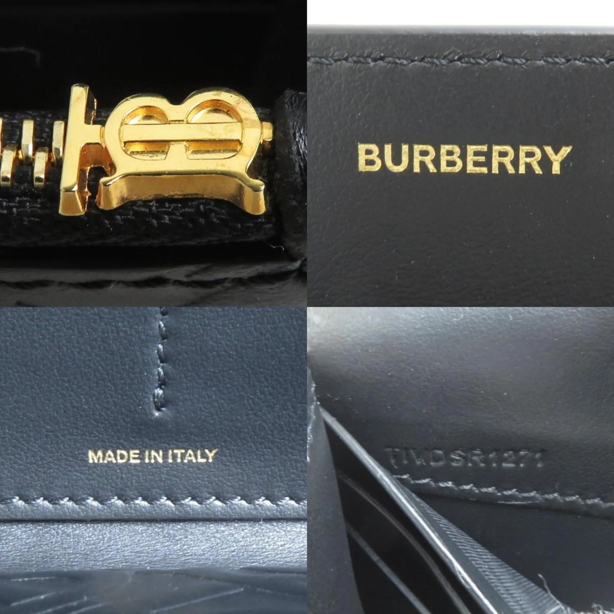 Burberry Leather Long Wallet (Bi-Fold) (Pre-Owned)