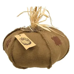 *Burlap Patches Pumpkin 15" Budget Holiday Home Finds