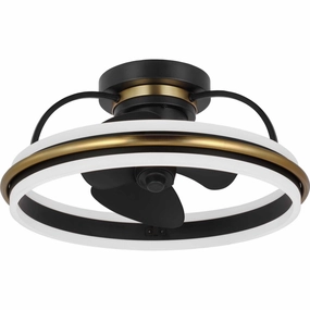Burnett Ceiling Fan Matte Black Fandeliers FANS on sale now