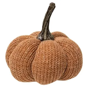 *Burnt Orange Knit Pumpkin Medium Festive Decor online outlet