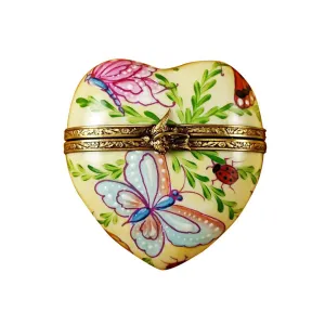 Butterfly Heart Limoges Collectible Boxes Rare Find
