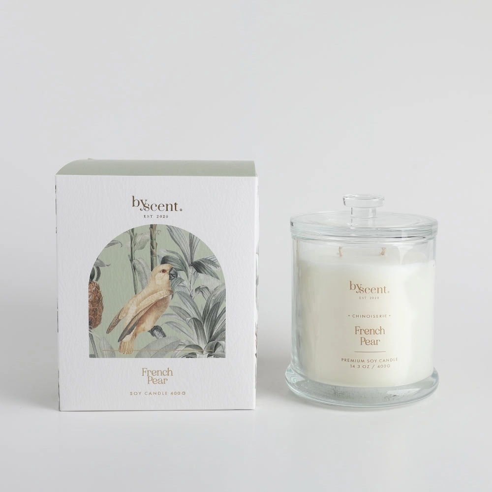 By Scent Botanicals French Pear 400G Soy Candle Neobee Home Fragrance discount