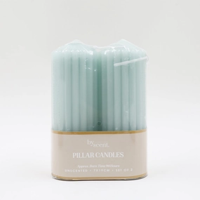 By Scent Grey Pillar Candle Set of 2 7x19cm Neobee Home Fragrance discount