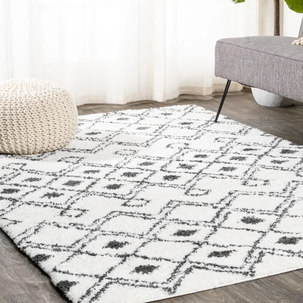 Caimari Moroccan Diamond Shag Area Rug Area Rugs online discount