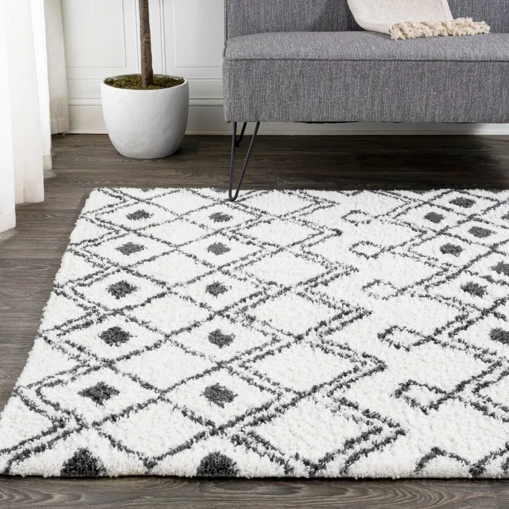 Caimari Moroccan Diamond Shag Area Rug