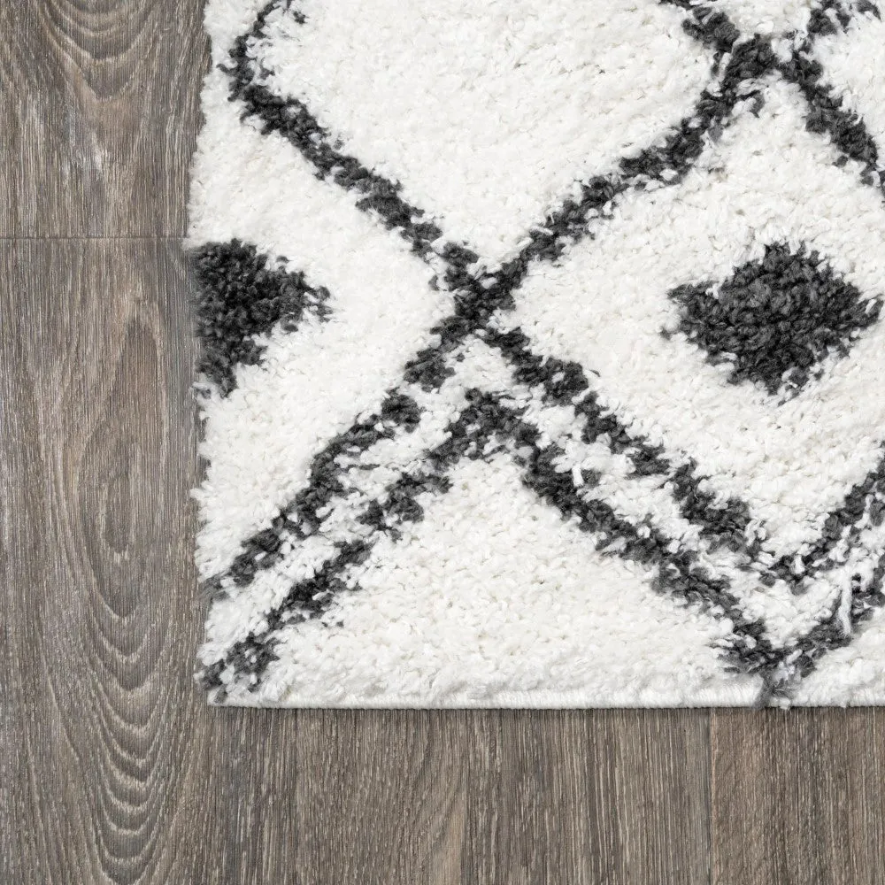 Caimari Moroccan Diamond Shag Area Rug