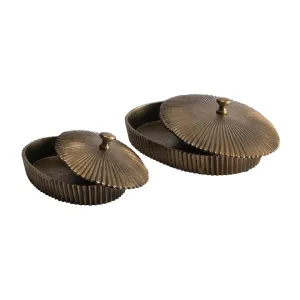 Camellia Oval Boxes, Set of 2 Jewelry Trays Organizer Pack