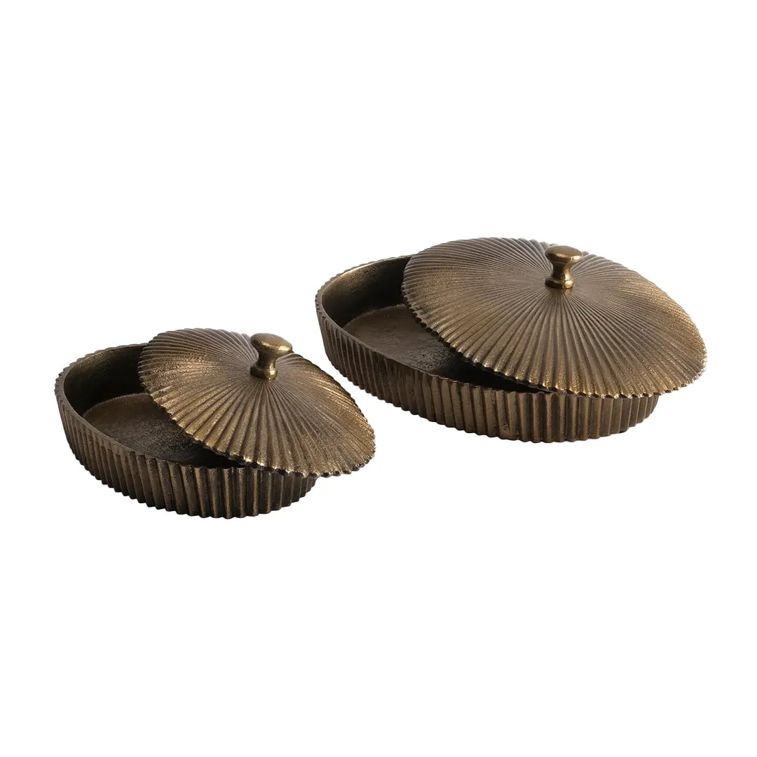 Camellia Oval Boxes, Set of 2 Jewelry Trays Organizer Pack