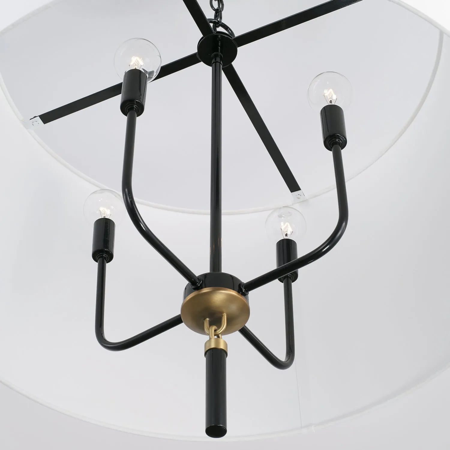 Capital Beckham 341941YA Chandelier Light - Glossy Black and Aged Brass Unique Chandeliers budget price
