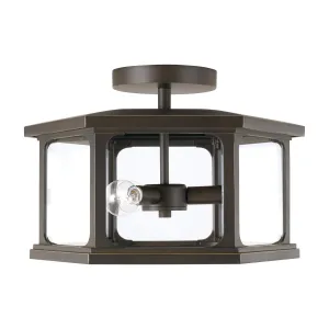 Capital Lighting Three Light Outdoor Semi-Flush Mount Discount Ceiling Mount Lights