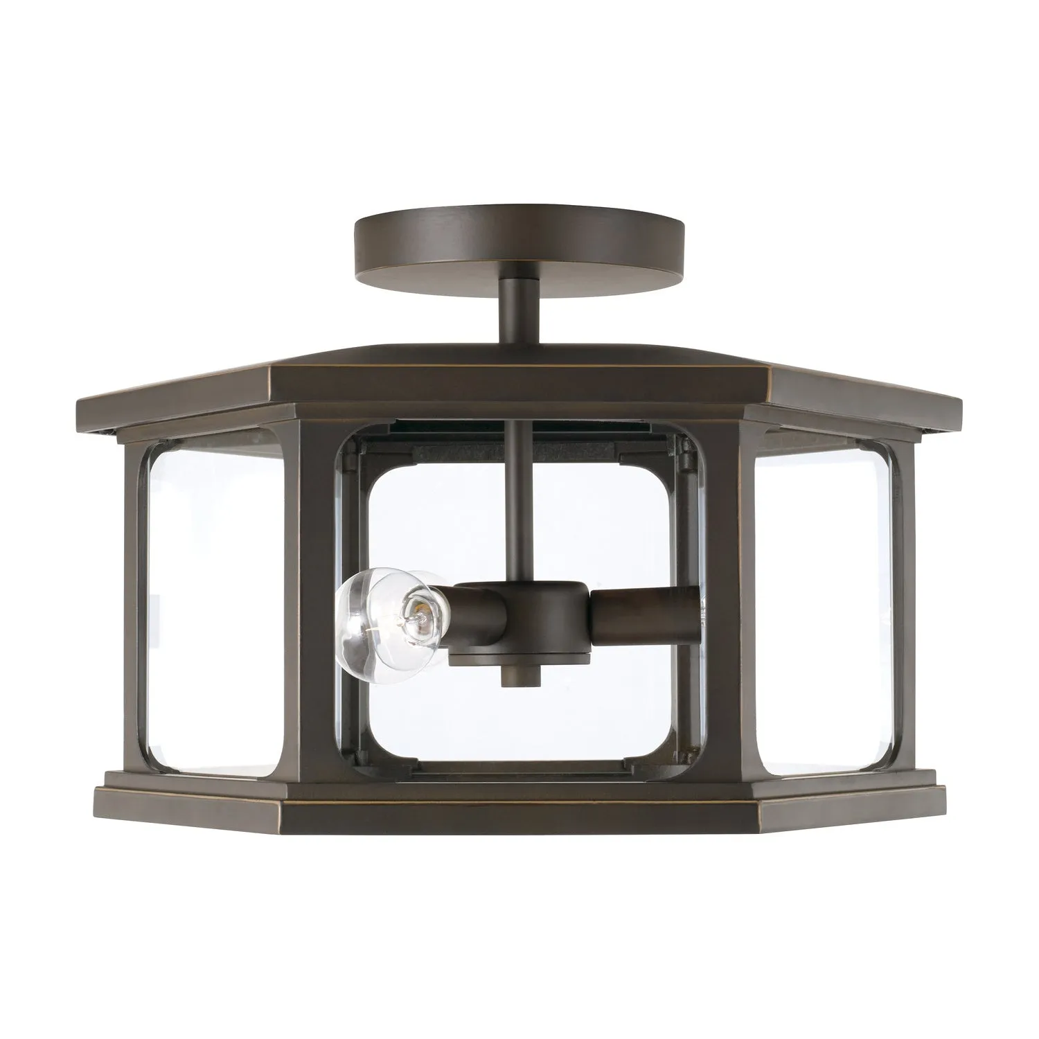 Capital Lighting Three Light Outdoor Semi-Flush Mount Discount Ceiling Mount Lights