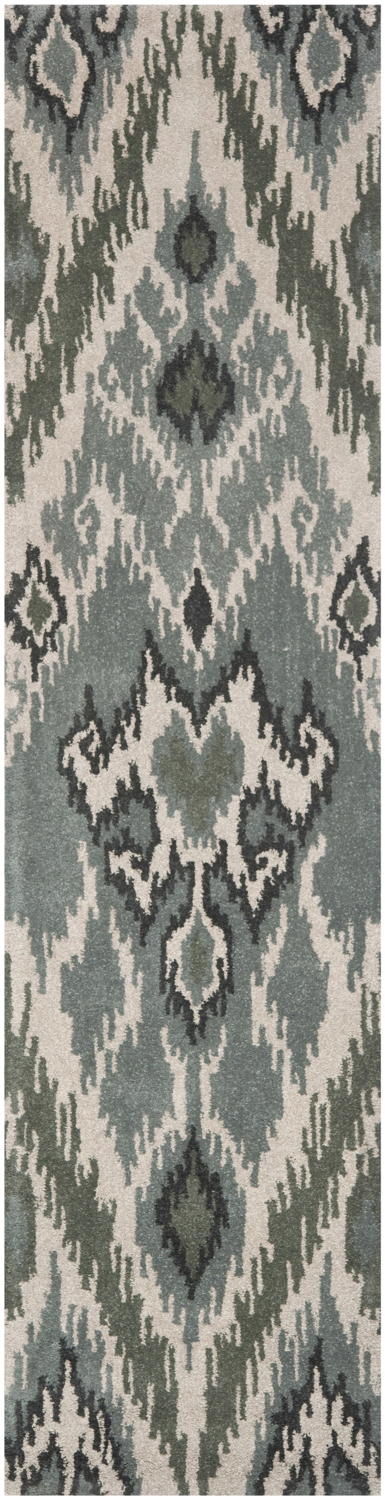 Capri Hand Made Area Rug, Multi / Grey Bohemian Style Non-Shedding