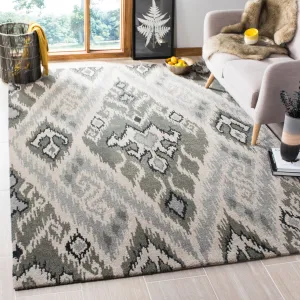 Capri Hand Made Area Rug, Multi / Grey Bohemian Style Non-Shedding Area Rugs holiday deals