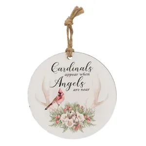 Cardinals Appear When Angels Are Near Round Ornament Decorative Accessories ON SALE