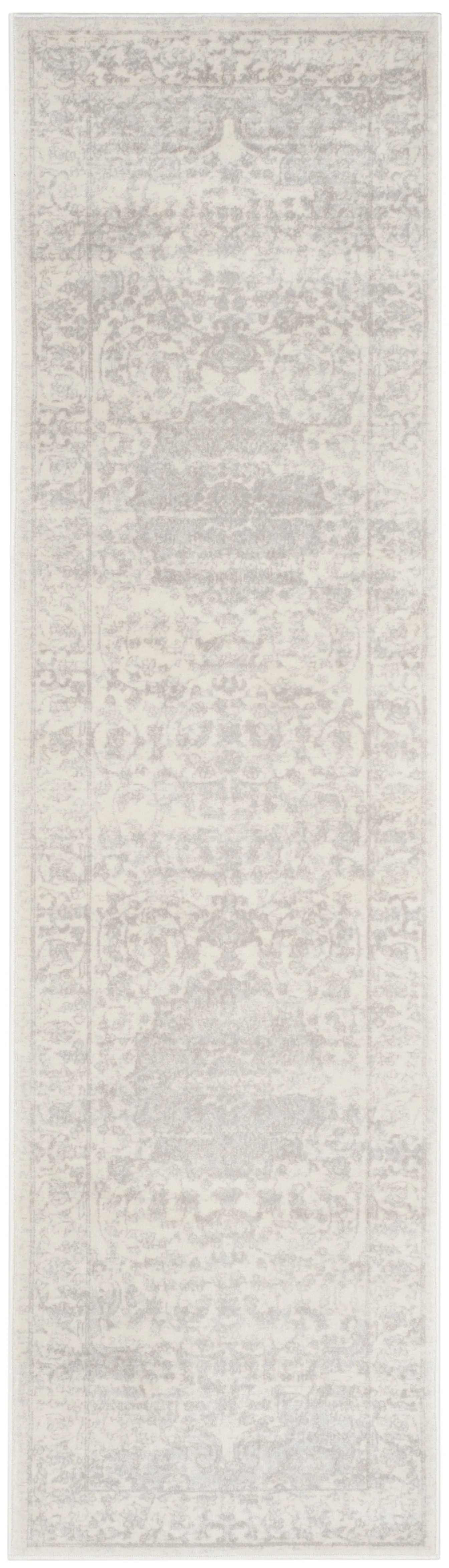Carnegie Machine Made Area Rug, Cream / Light Grey Traditional Style Easy Care