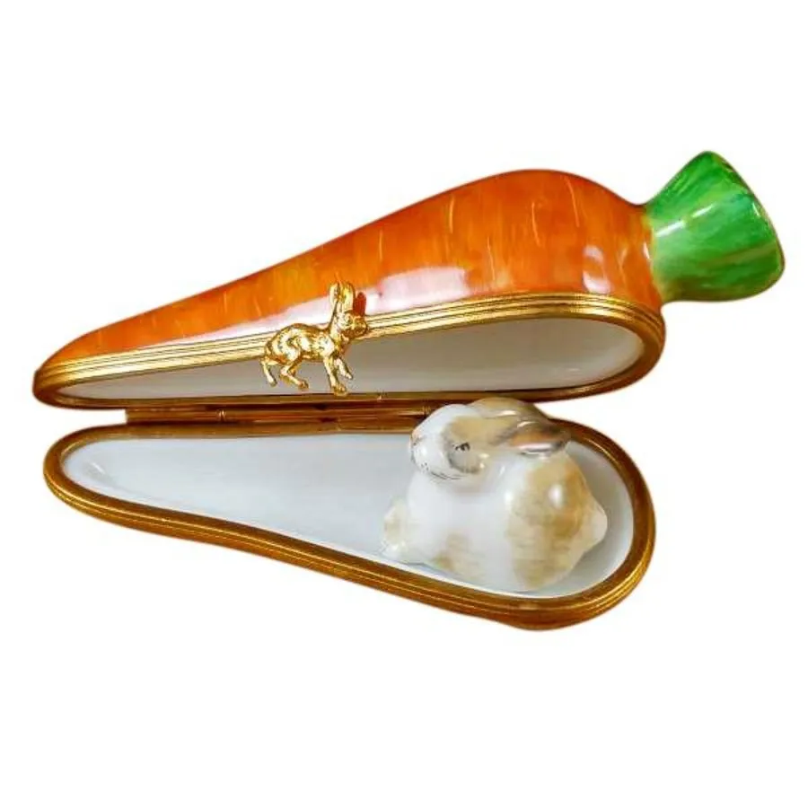 Carrot with Rabbit Limoges Limoges Boxes collectors shop