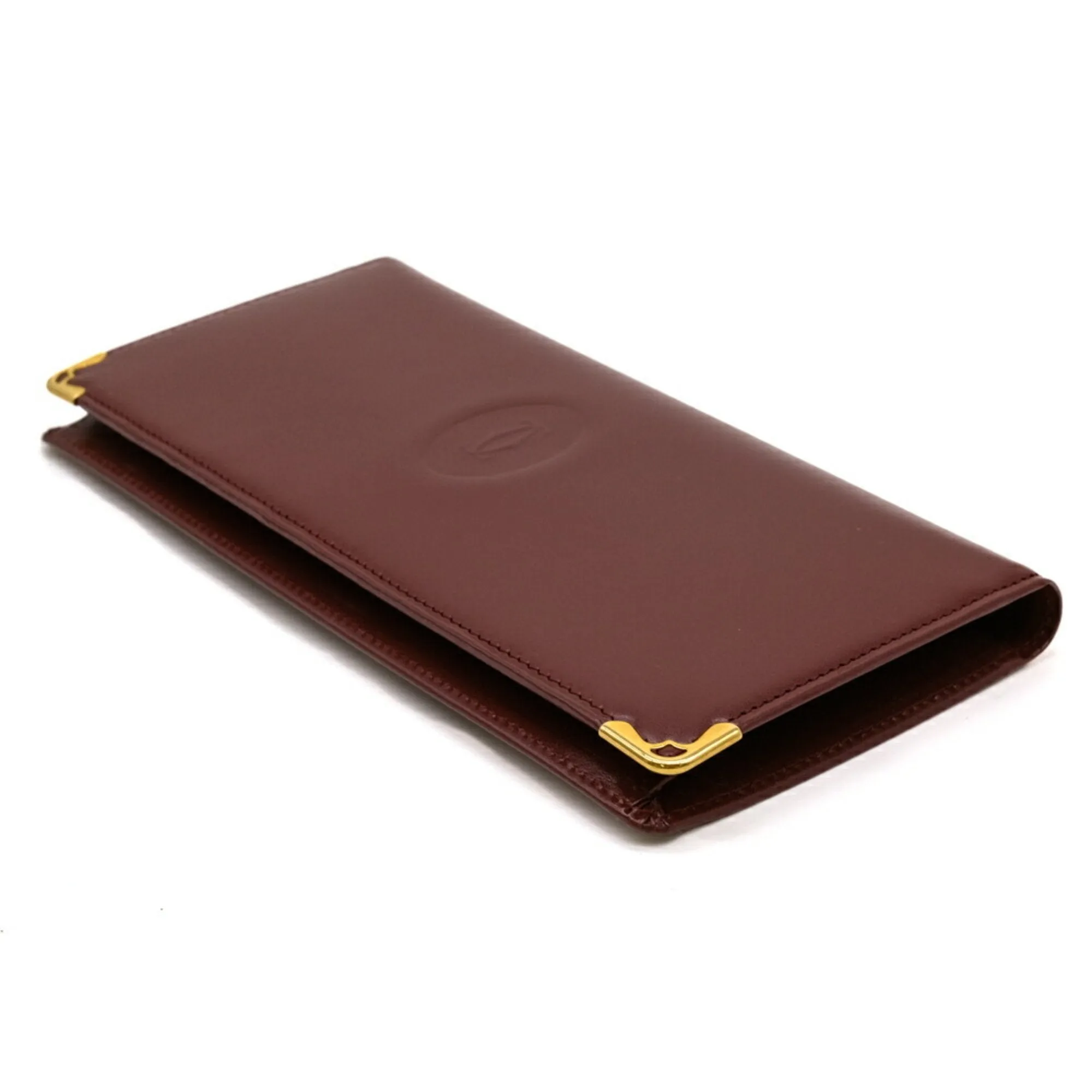 Cartier Leather Long Wallet (Bi-Fold) (Pre-Owned)