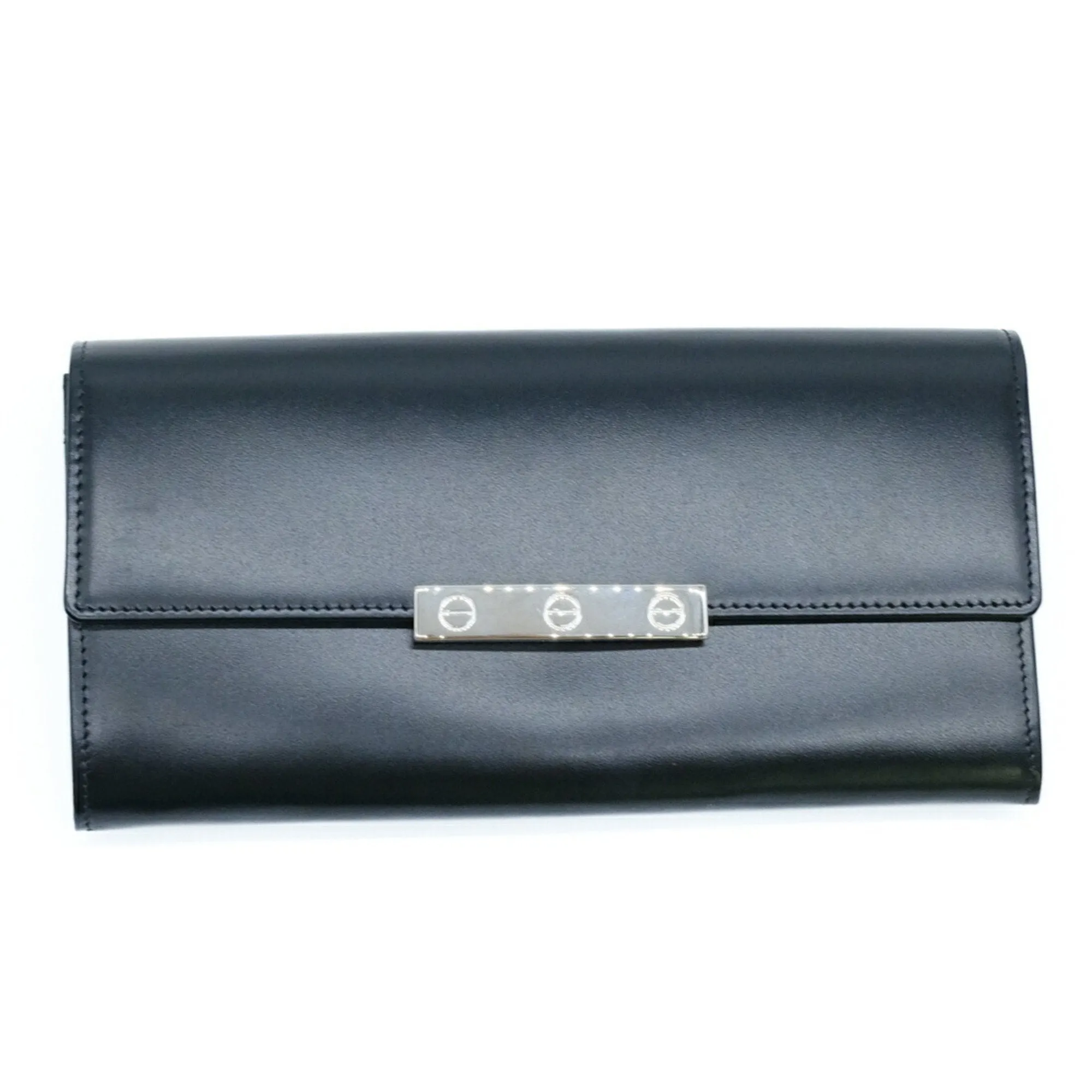 Cartier Leather Long Wallet (Bi-Fold) (Pre-Owned)