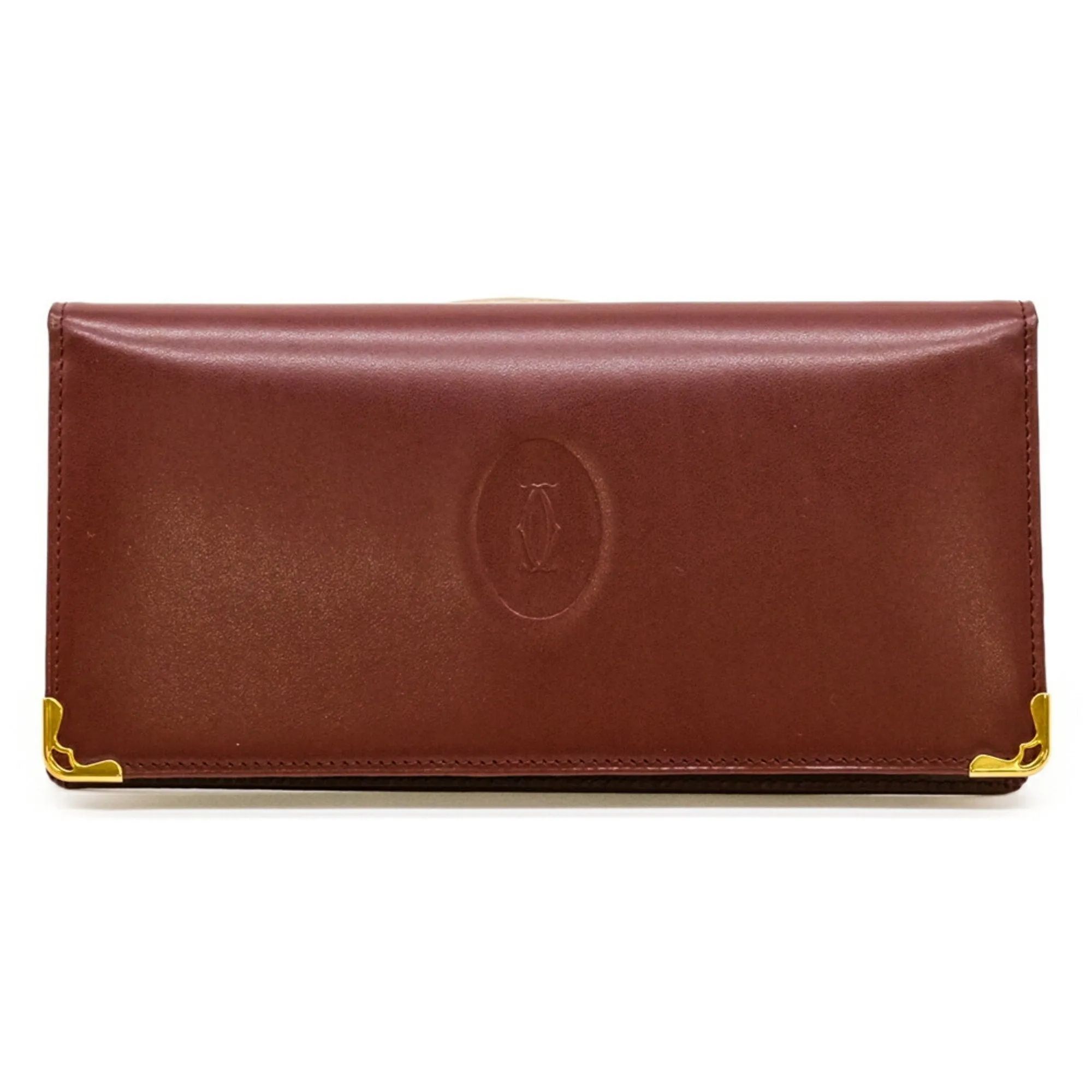 Cartier Leather Long Wallet (Bi-Fold) (Pre-Owned)