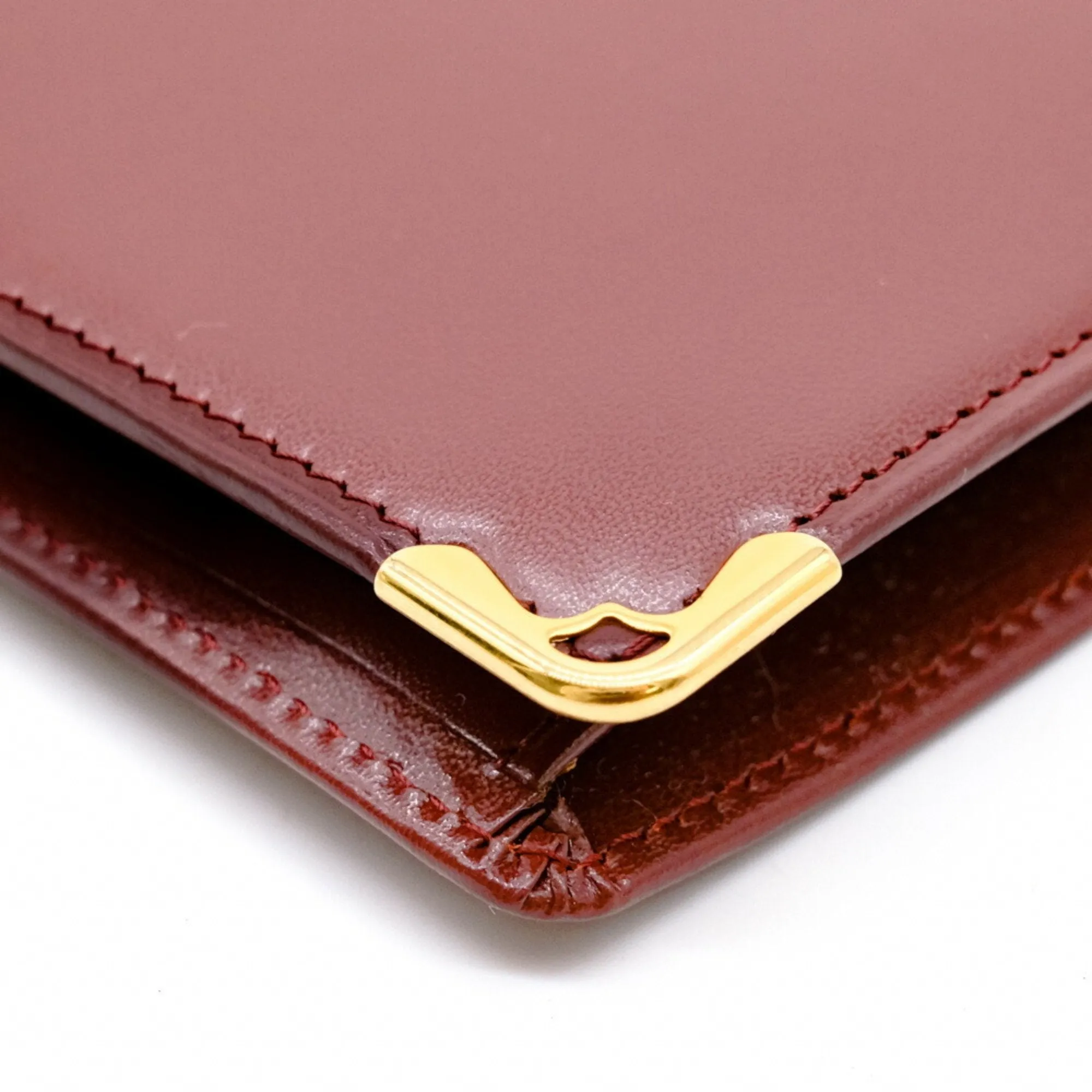 Cartier Leather Long Wallet (Bi-Fold) (Pre-Owned)