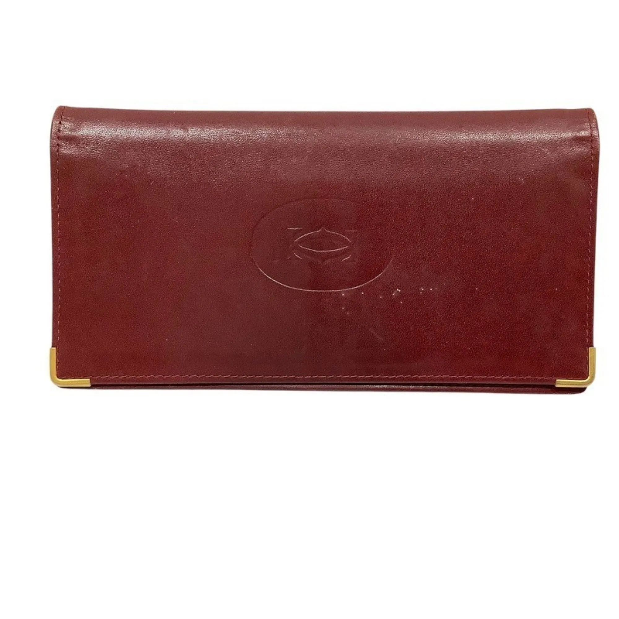 Cartier Must Leather Long Wallet (Bi-Fold) (Pre-Owned)