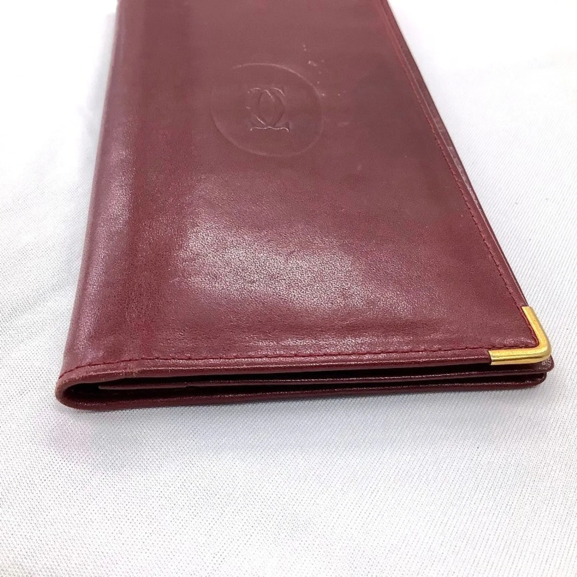Cartier Must Leather Long Wallet (Bi-Fold) (Pre-Owned)